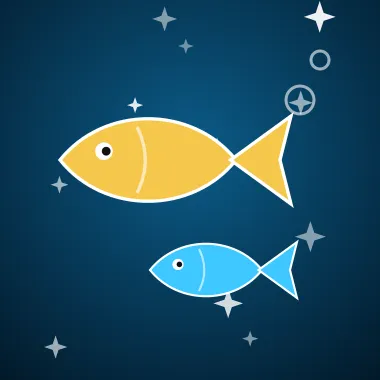 Fishing Games Fishing games tile with a gold fish and a blue fish